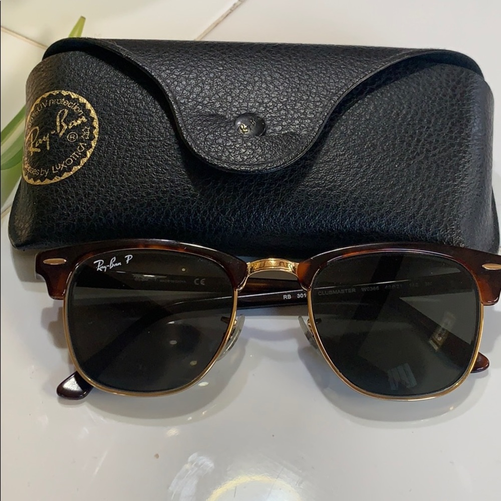 Ray Ban polarized clubmaster sunglasses